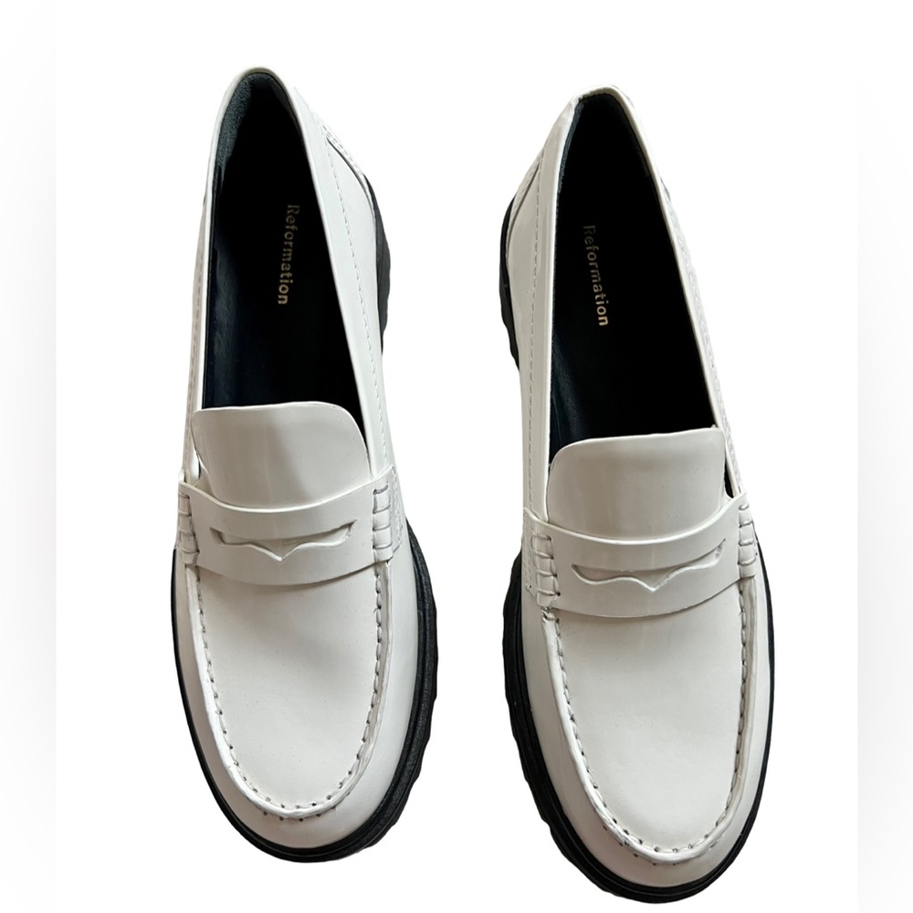 Reformation Agathea Chunky Loafer, White